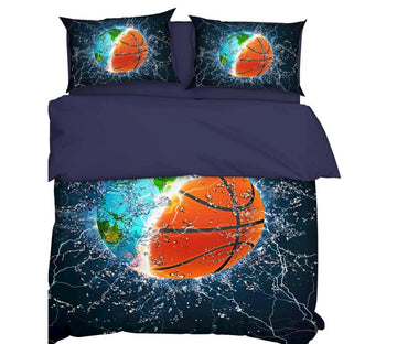 3D Basketball Water 9064 Bed Pillowcases Quilt