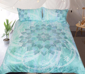 3D Light Green Pattern 1008 Bed Pillowcases Quilt