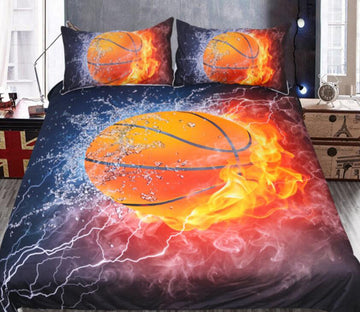 3D Water Fire Basketball 1187 Bed Pillowcases Quilt