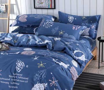 3D Dream Navy 1095 Bed Pillowcases Quilt
