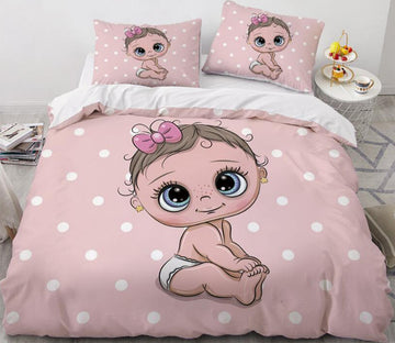 3D Cartoons Baby Girl 55119 Bed Pillowcases Quilt
