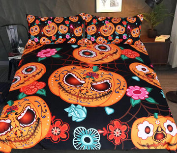 3D Pumpkin Lantern 1005 Bed Pillowcases Quilt