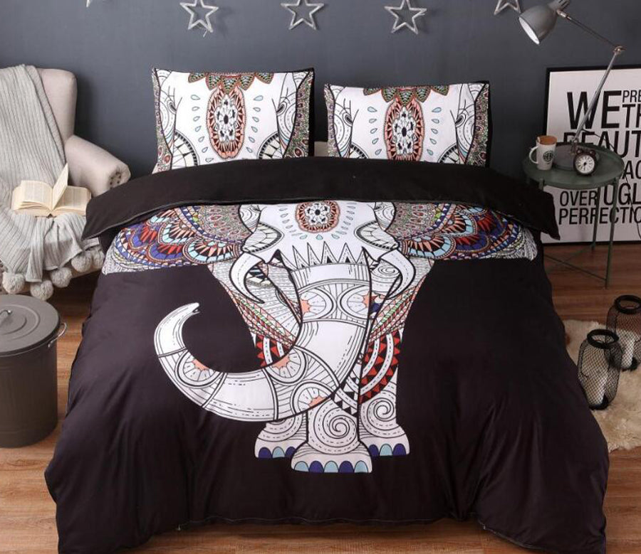 3D Elephant Totem Pattern 99154 Bed Pillowcases Quilt