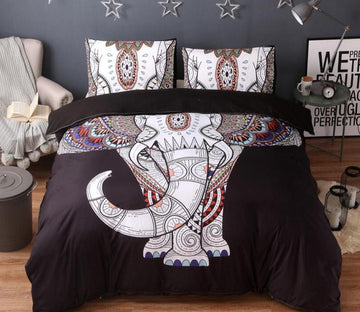 3D Elephant Totem Pattern 99154 Bed Pillowcases Quilt