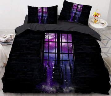 3D Window Moonlight 8884 Bed Pillowcases Quilt