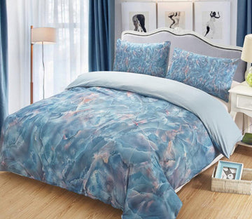 3D Blue 1034 Bed Pillowcases Quilt