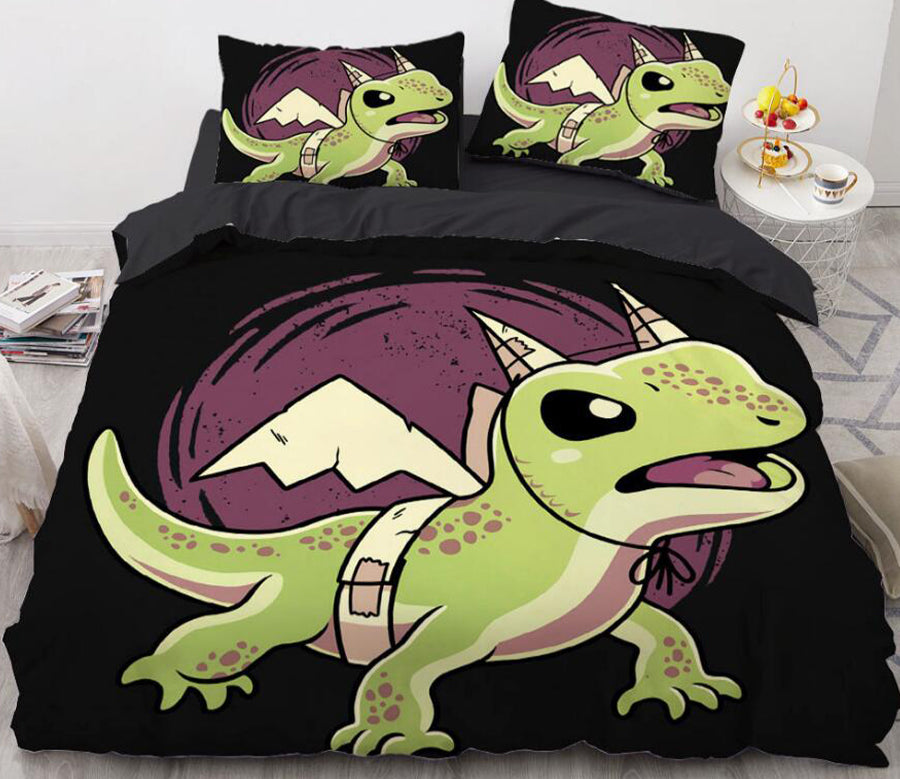 3D Cartoons Lizard 8836 Bed Pillowcases Quilt