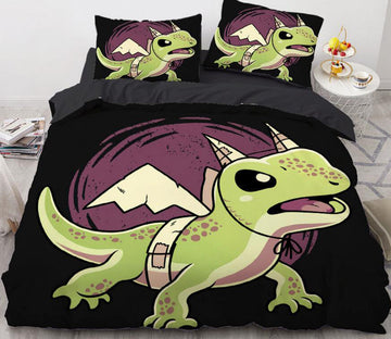 3D Cartoons Lizard 8836 Bed Pillowcases Quilt