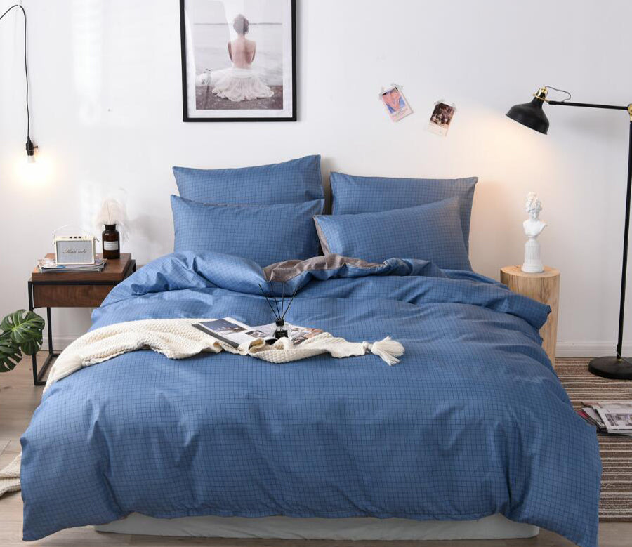 3D Navy Blue 99179 Bed Pillowcases Quilt