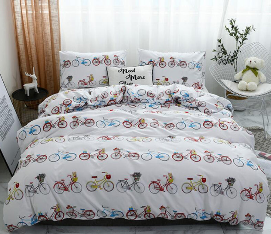 3D Small Bicycle 9024 Bed Pillowcases Quilt