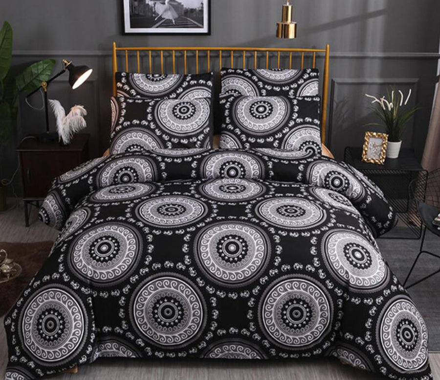 3D Black And White Circle Pattern 6684 Bed Pillowcases Quilt