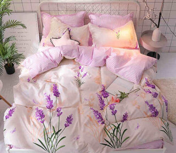 3D Lavender 8089 Bed Pillowcases Quilt