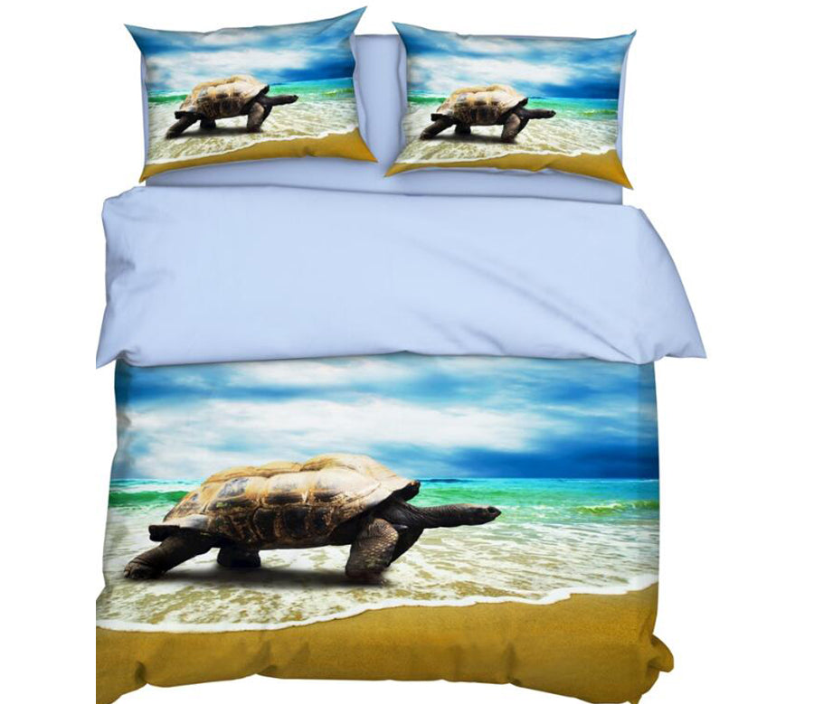 3D Seaside Sea Turtle 9934 Bed Pillowcases Quilt