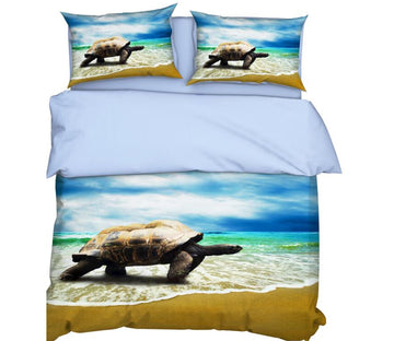 3D Seaside Sea Turtle 9934 Bed Pillowcases Quilt