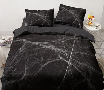 3D White Lines 7736 Bed Pillowcases Quilt