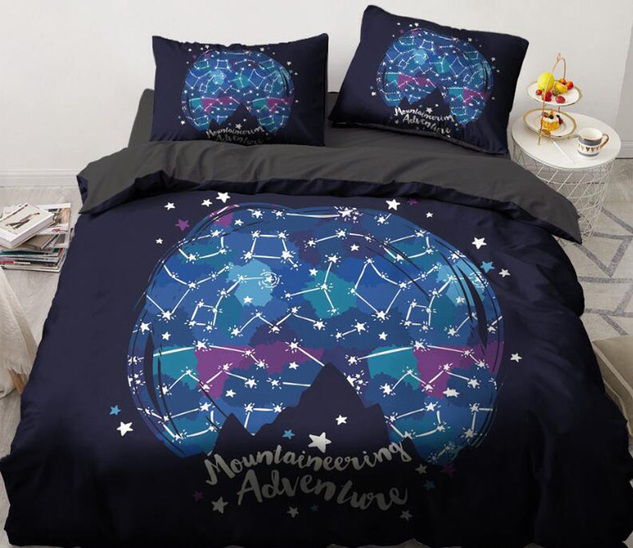 3D Stars Constellation Mountain 7716 Bed Pillowcases Quilt