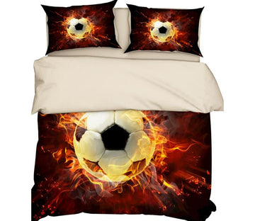 3D Football 9065 Bed Pillowcases Quilt