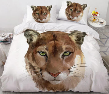 3D Lioness Head 067 Bed Pillowcases Quilt