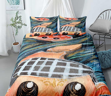 3D Cartoon Big Eyes Girl 99142 Bed Pillowcases Quilt