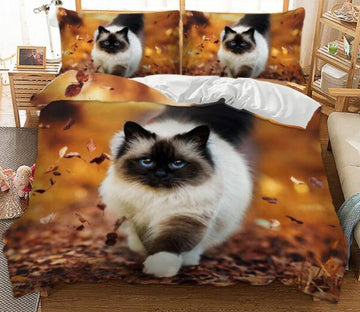 3D Siamese Cat 66103 Bed Pillowcases Quilt