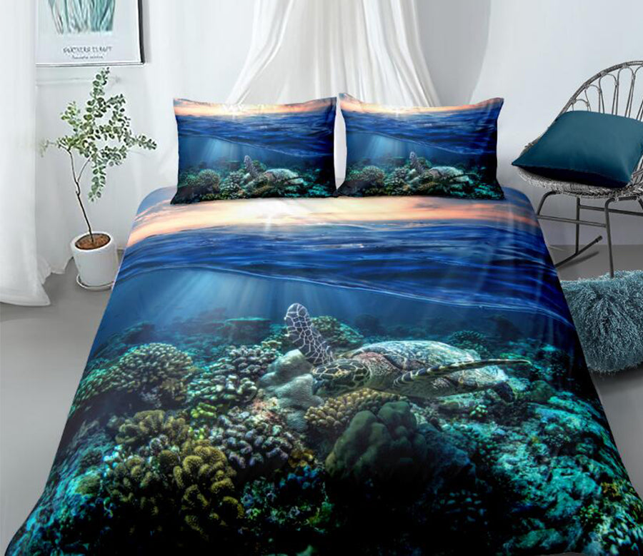 3D Seabed Coral 88106 Bed Pillowcases Quilt