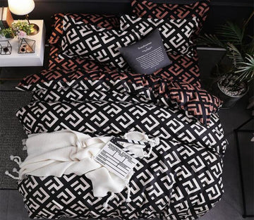 3D Black And White Pattern 8129 Bed Pillowcases Quilt