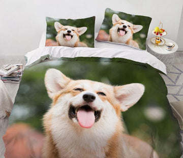 3D Corgi Dog 7798 Bed Pillowcases Quilt