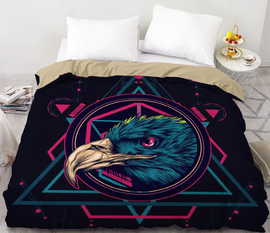 3D Eagle Triangle 99200 Bed Pillowcases Quilt