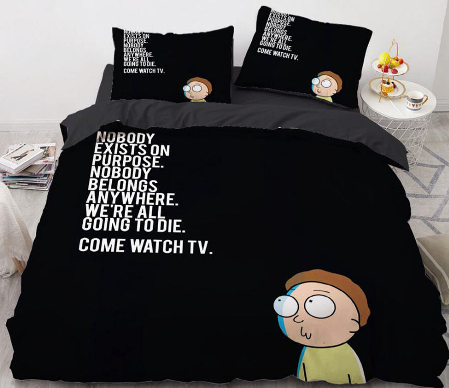 3D Morty 8839 Bed Pillowcases Quilt