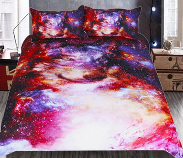 3D Wolf Starry Sky 9029 Bed Pillowcases Quilt