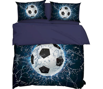 3D Football Water 9063 Bed Pillowcases Quilt