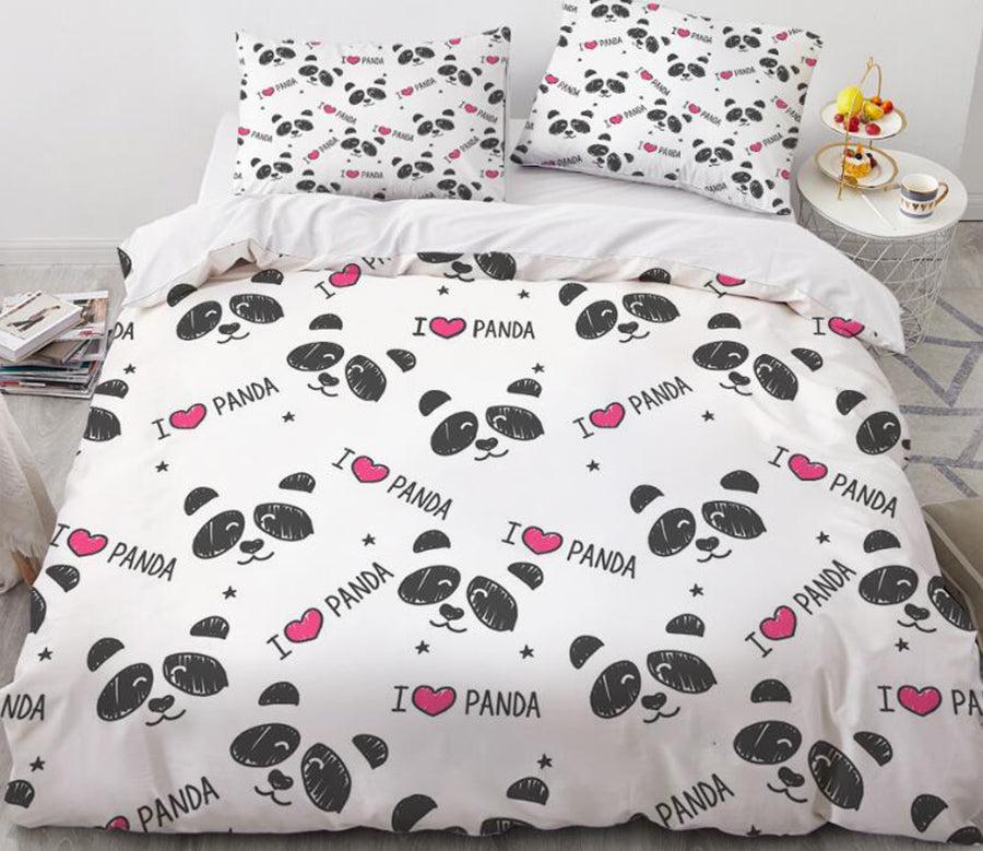 3D Cartoons Panda Eyes 037 Bed Pillowcases Quilt