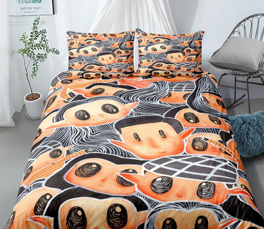 3D Many Boys And Girls 99161 Bed Pillowcases Quilt