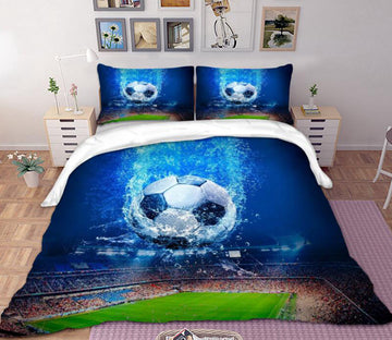 3D Court Football Water 1162 Bed Pillowcases Quilt