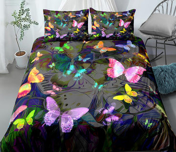 3D Many Colorful Butterflies 0084 Bed Pillowcases Quilt