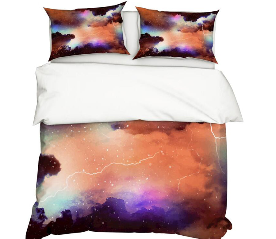 3D Cloud Mountain Star Point 11115 Bed Pillowcases Quilt