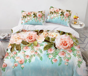 3D Flower Bush 9188 Bed Pillowcases Quilt