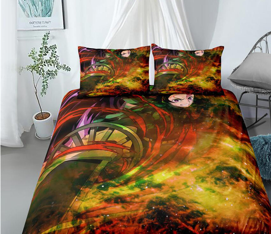 3D Demon Slayer 9999 Bed Pillowcases Quilt
