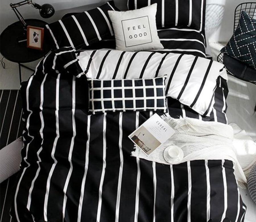 3D Vertical Stripes 8166 Bed Pillowcases Quilt