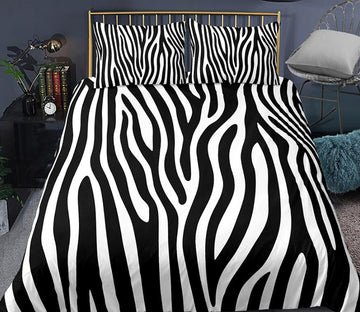 3D Zebra Stripes 008 Bed Pillowcases Quilt
