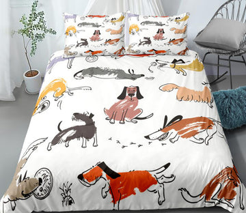 3D Puppy 0032 Bed Pillowcases Quilt
