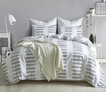 3D Double Bars 6656 Bed Pillowcases Quilt