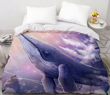 3D Whale Cloud 99186 Bed Pillowcases Quilt
