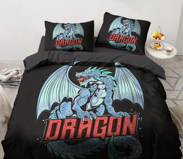 3D Dragon 9129 Bed Pillowcases Quilt