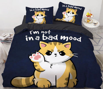 3D Cartoons Orange Cat 8819 Bed Pillowcases Quilt