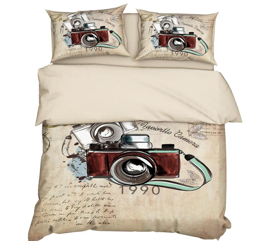 3D Camera 11156 Bed Pillowcases Quilt