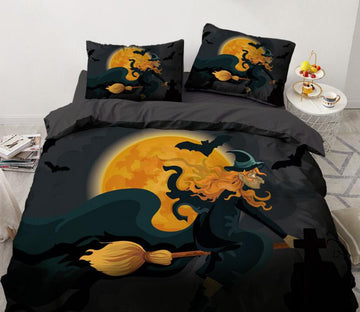 3D Witch 8020 Bed Pillowcases Quilt