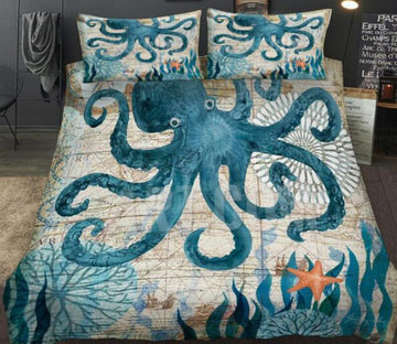 3D Octopus 66161 Bed Pillowcases Quilt