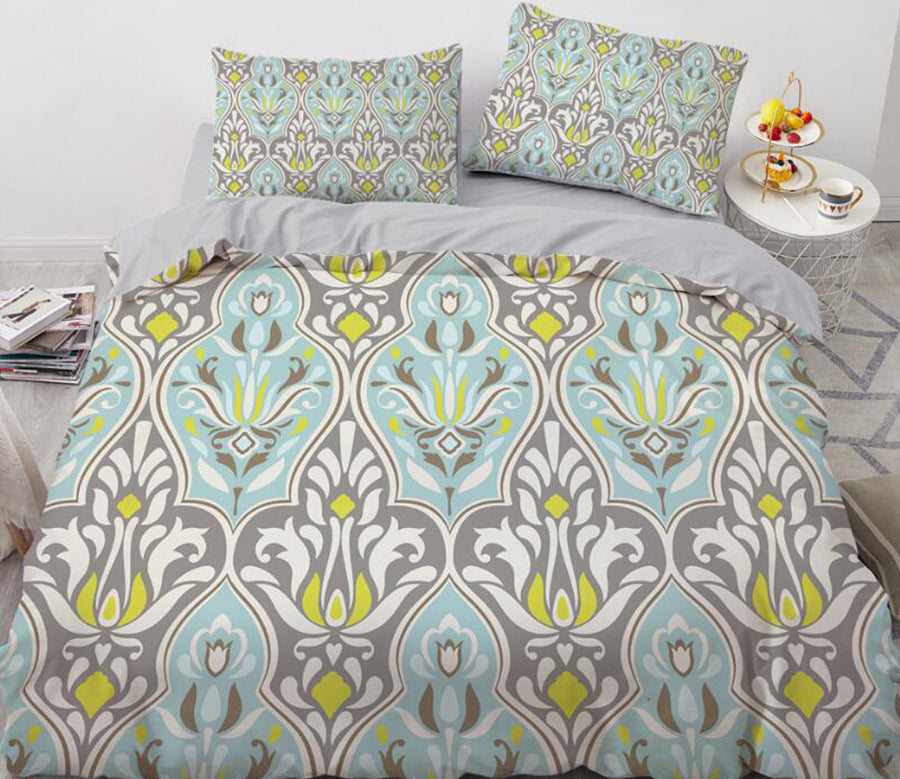 3D Green And Yellow Totem 88198 Bed Pillowcases Quilt