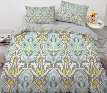3D Green And Yellow Totem 88198 Bed Pillowcases Quilt